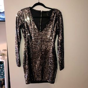 Forever21 Sequin long sleeve bodycon dress